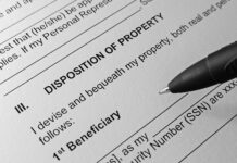 Beneficiary Designations in Texas: Why They Matter and Where You Can Use Them Disposition of property - This is an image of form with pen.