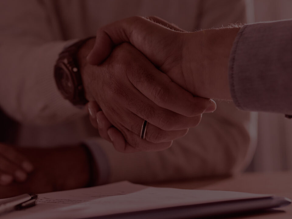 Two men shaking hands