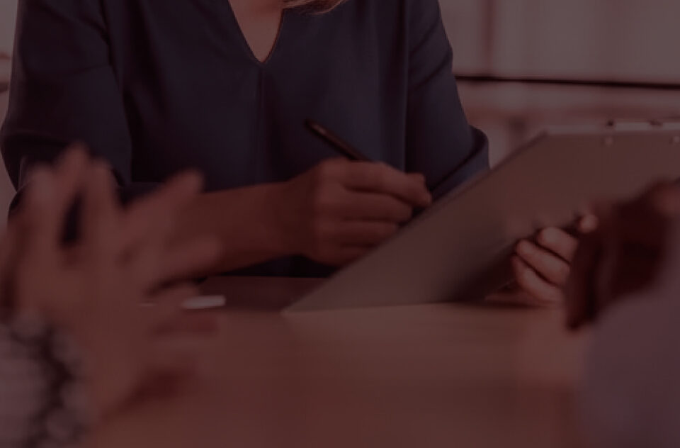 Lawyer speaking with a couple